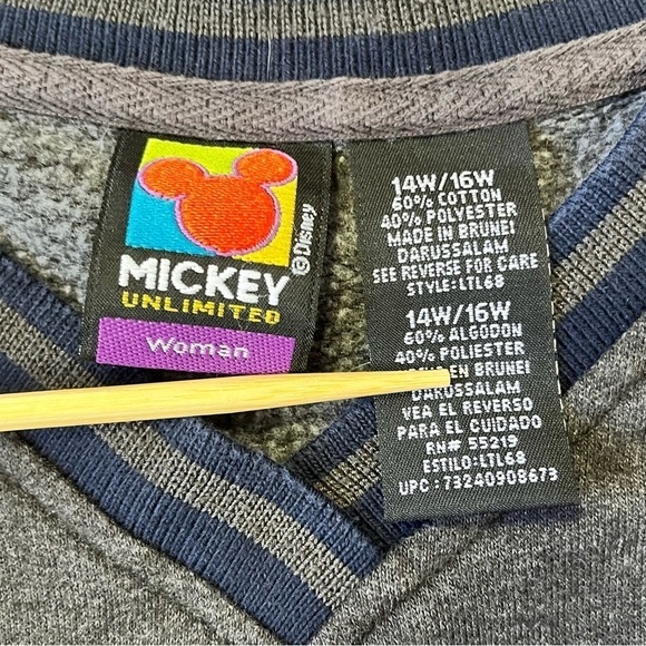 VTG Mickey Mouse Sweatshirt 14W 16W Mickey Unlimited Disney Pullover - Picture 4 of 8